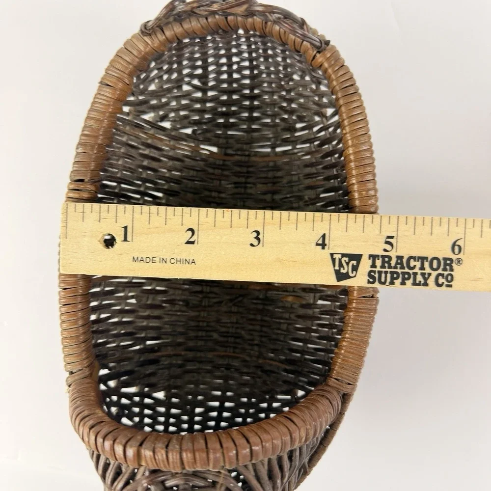 Vintage Wicker Duck Goose Basket Handwoven Bird Basket Rustic Farmhouse Decor
